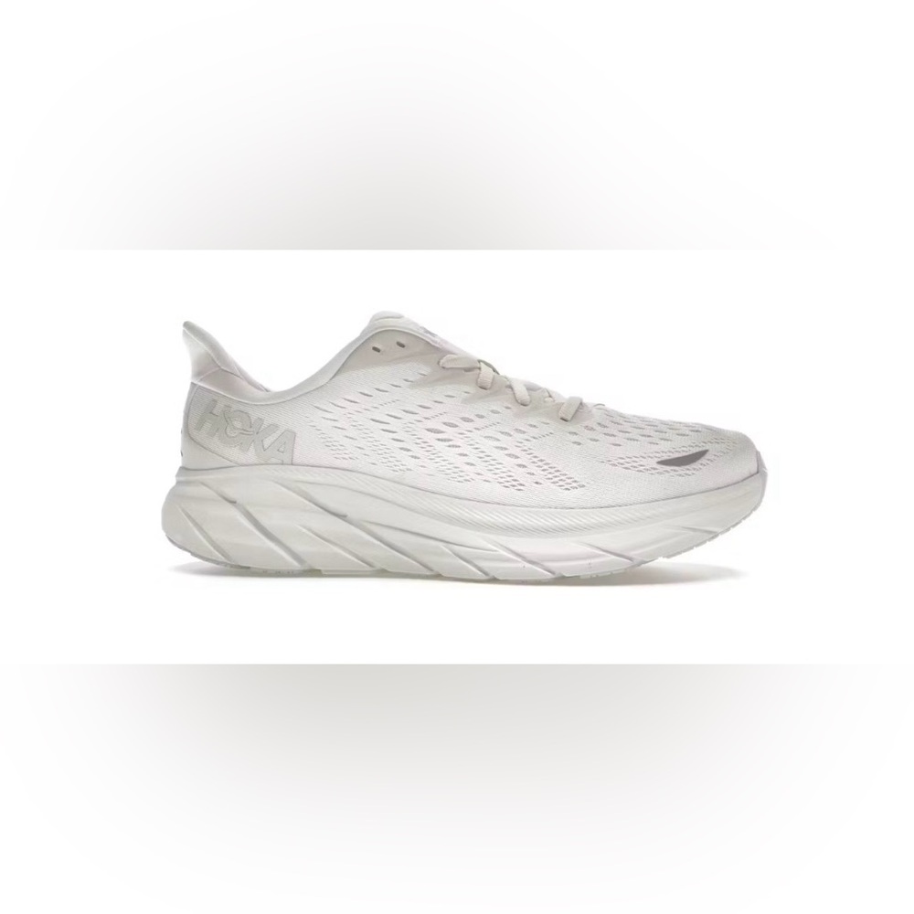 HOKA Women's Clifton 8 White Running Shoes - Picture 3 of 6